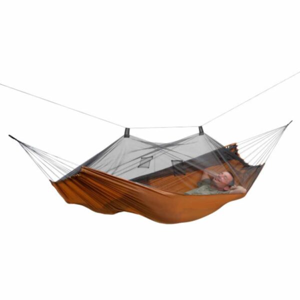Amazonas Hängematte Ultra-Light Moskito-Traveller Pro mit imprägnierter Oberfläche, angenähtem Packsack und integriertem Moskitonetz