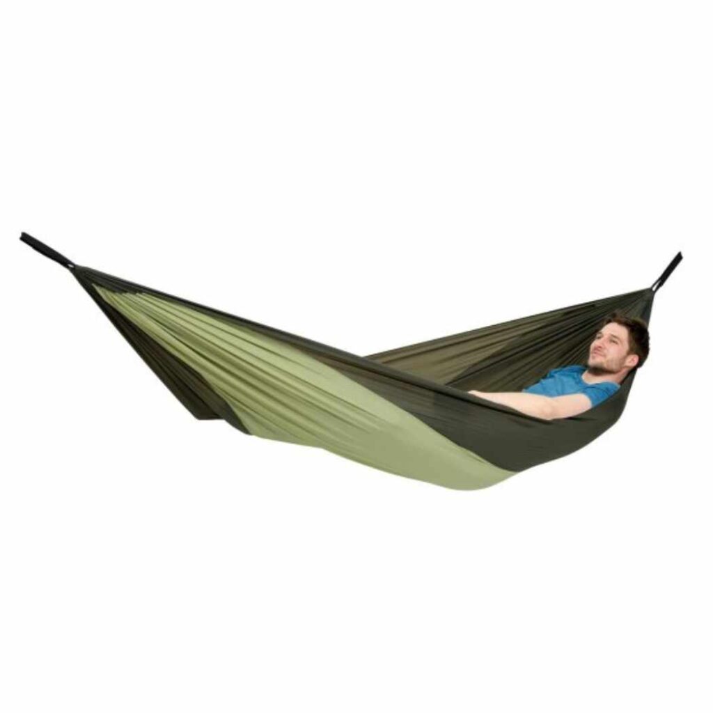 Amazonas Hängematte Silk Traveller Thermo Ultra-Light mit angenähtem Fach für eine Isomatte und angenähtem Packsack