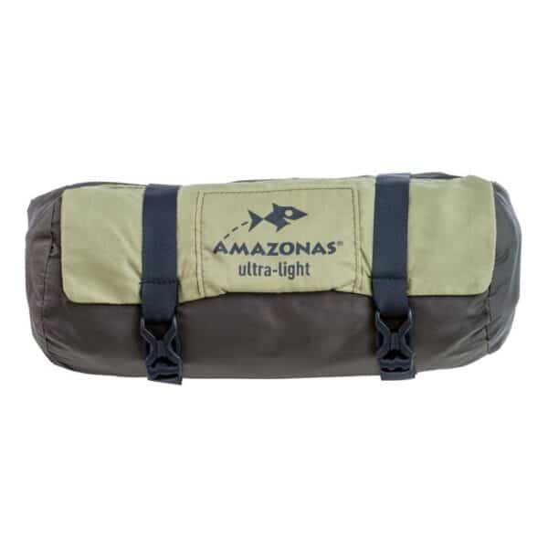 AMAZONAS Hängematte Moskito Traveller Thermo XXL Extragroße Ultraleicht-Hängematte Moskito-Traveller Thermo XXL mit 2 Spreizstäben, 2 Abtropfschnürchen, angenähtem Packsack und integriertem Moskitonetz