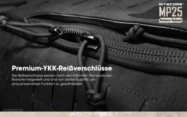 Nitecore MP25 ist ein modularer Tagesrucksack für Pendler und Mehrtagesausflüge mit 25 Liter Fassungsvermögen im Hauptfach.