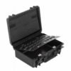 Max Transportkoffer 430H160 schwarzer kunsstoffkoffer mit eingesetzter Werkzeugtasche