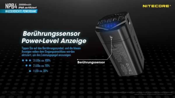 Nitecore NPB4 Powerbank ist die Steigerung von Robustheit. Die kompakte Stromversorgung von Nitecore ist für extremste Beanspruchung ausgelegt