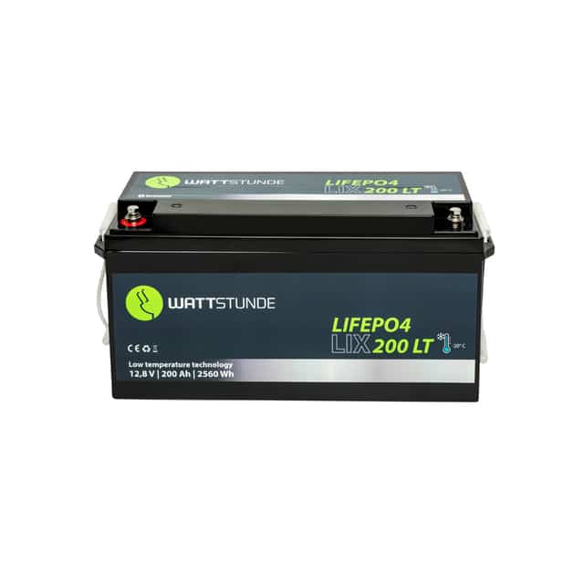 WATTSTUNDE LIX200-LT LiFePo4 ist eine zuverlässige Batterie für kalte Jahreszeiten mit integriertem Heizfließ mit breitem Anwendungsspektrum. LiFePo4 ist eine zuverlässige Batterie für kalte Jahreszeiten mit integriertem Heizfließ mit breitem Anwendungsspektrum.