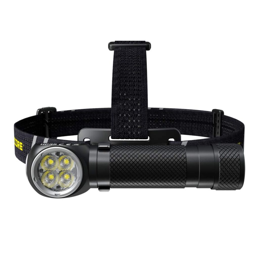 Die Nitecore HC35 Kopflampe überzeugt mit ihren max. 2700 Lumen und einer max. Leuchtweite von 143m, mit integriertem USB Ladeport