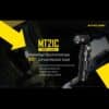 Nitecore MT21C Taschenlampe mit 90 Grad schwenkbaren Kopf und einer Leuchtweite bis zu 184m, der Batteriedeckel magnetisch und daher vielseitig einsetzbar